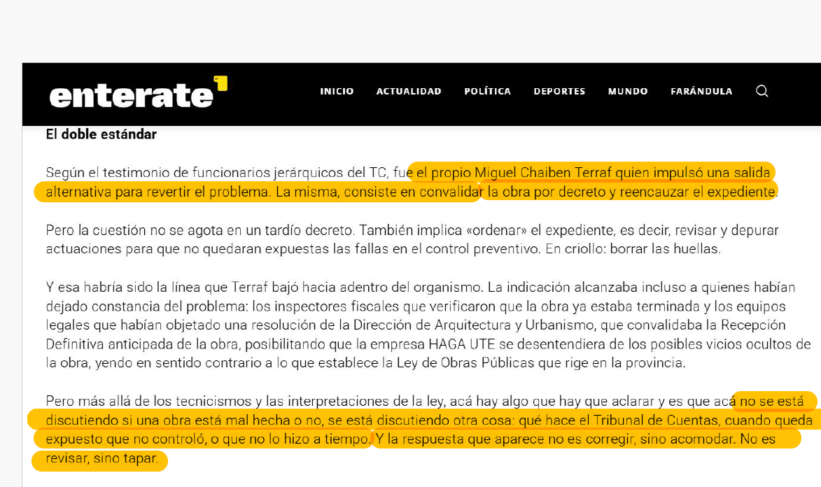 Nota completa · Enterate Noticias